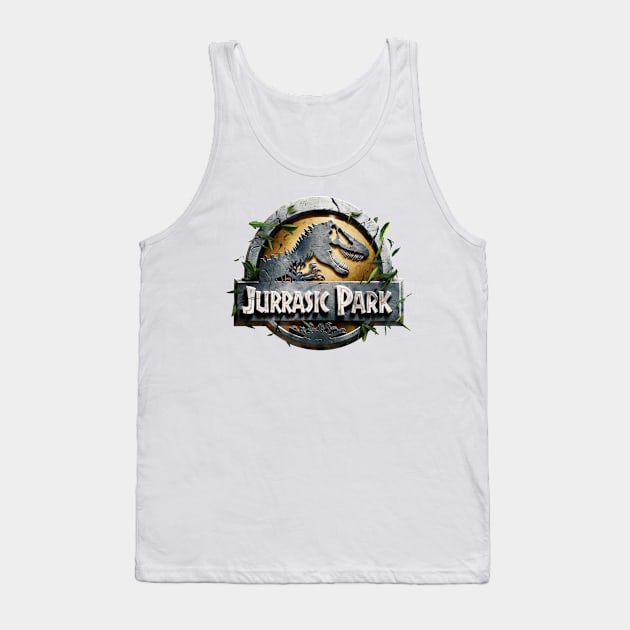 Jurrasic Park logo engraved in stone Tank Top by byNIKA